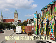 Fotos Aufbauzeit Oktoberfest München 2018 Wiesnaufbau Tag 44 - Fotos und Video vom 28.08.2018 (©Foto: Martin Schmitz)